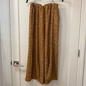 Oak + Fort Wide Leg Floral Pants